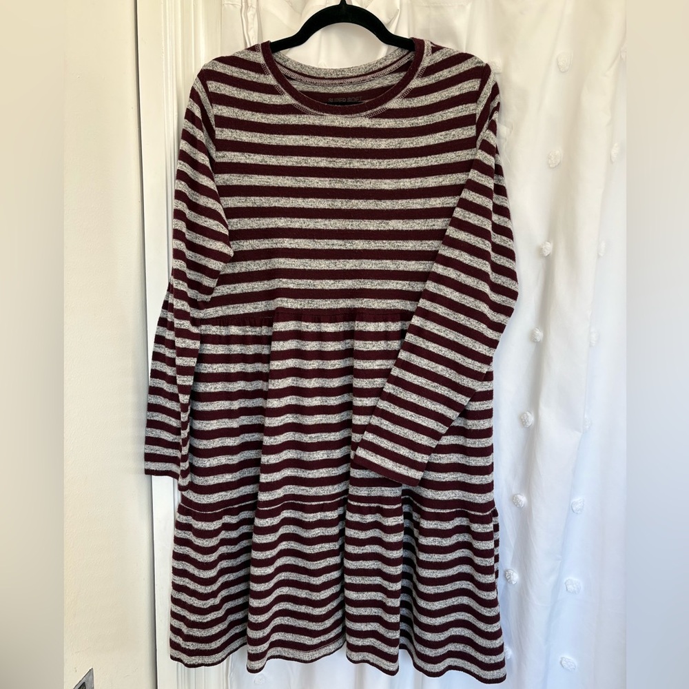 Torrid Maroon and Gray Lounge Dress